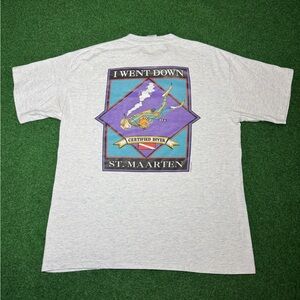 St Maarten Vintage Diving Scuba Island 90s Large T Shirt 
Very good condition